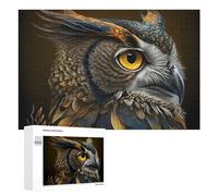 1000 PCS Puzzle Per Adulti E Adolescenti Whispering Shadows The Majestic Great Horned Owl Puzzle Per Adulti Giochi Per Famiglie Quadri Da Parete Ideali Come Regalo 1000 PCS