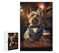1000 PCS Puzzle Per Adulti E Adolescenti Yorkshire Terrier in Pub Puzzle Giocattolo Decorazione Da Parete Arte Da Parete Regali Di Compleanno E Unici 1000 PCS