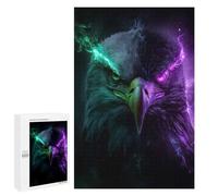 1000 PCS Puzzle Per Adulti Eagle with Neon Lights Puzzle Per Adolescenti Migliora La Memoria Ogni Pezzo È Unico - Giocattoli Educativi Per L'apprendimento 1000 PCS
