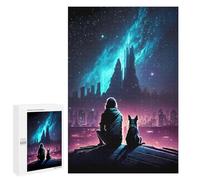 1000 PCS Puzzle Per Adulti Future Night With My Dog Puzzle Per Adolescenti Migliora La Memoria Difficile E Stimolante È Ideale Come Regalo 1000 PCS