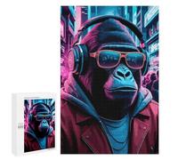 1000 PCS Puzzle Per Adulti Gorilla Music Neon Puzzle Giochi Per Famiglie Decorazione Perfetta Regali Unici E Di Compleanno 1000 PCS