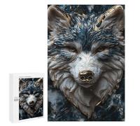 1000 PCS Puzzle Per Adulti Kintsugi Lone Blue Wolf Puzzle Per Adulti Gioco Rompicapo Migliora La Memoria Regali Di Compleanno E Unici 1000 PCS