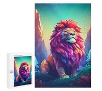 1000 PCS Puzzle Per Adulti Lion Vector 3d in The Wild Puzzle Per Adulti Gioco Pratico Decorazione Da Parete Regali Di Compleanno E Unici 1000 PCS