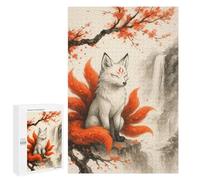 1000 PCS Puzzle Per Adulti Nine-tailed Fox by Waterfall Puzzle Per Adolescenti Difficile Difficile Ogni Pezzo È Unico - Gioco Divertente E Stimolante Per Tutta La Famiglia 1000 PCS