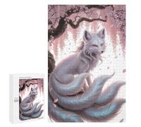 1000 PCS Puzzle Per Adulti Nine-tailed Fox Under Cherry Blossoms Puzzle Per Adolescenti Difficile Difficile Ogni Pezzo È Unico - Gioco Divertente E Stimolante Per Tutta La Famiglia 1000 PCS
