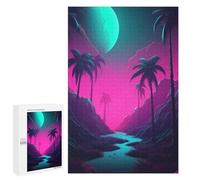 1000 PCS Puzzle Per Adulti Puzzle Intense Synthwave Dreams Puzzle Per Adulti Gioco Rompicapo Decorazione Murale Divertimento A Casa Attività, 1000 PCS