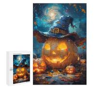 1000 PCS Puzzle Per Adulti, Regali Halloween Jack-o-Lantern with Hat Puzzle Per Adulti, Giochi Rilassanti, Decorazione Per La Casa, Regalo Di Compleanno, Regali, 1000 PCS