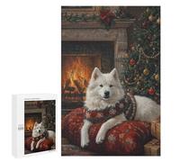 1000 PCS Puzzle Per Adulti, Regali Samoyed Dog Christmas Portrait Festive Samoyed Decor Puzzle Per Adulti, Giochi Rilassanti, Decorazione Per La Casa, Regalo Di Compleanno, Regali, 1000 PCS
