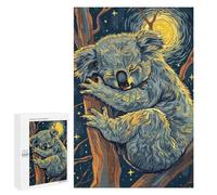 1000 PCS Puzzle Per Adulti Sleeping Koala in Starry Night Puzzle Per Adulti Giochi Rilassanti Corsa Di Velocità Manuale È Ideale Come Regalo 1000 PCS
