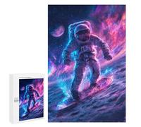 1000 PCS Puzzle Per Adulti Space Snowboarding Adventure Puzzle Per Adolescenti Migliora La Memoria Difficile E Stimolante È Ideale Come Regalo 1000 PCS