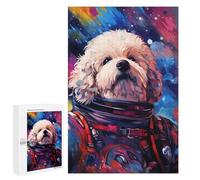 1000 PCS Puzzle Space Pooch Adventure -9 Puzzle Per Adolescenti Corsa Di Velocità Manuale Lista Dei Desideri Con Babbo Natale Giocattoli Giochi Educativi 1000 PCS