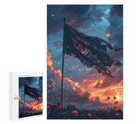 1000 PCS Puzzle Warrior's Sunset Flag Puzzle Per Adolescenti Migliora La Memoria Difficile E Stimolante Rompicapo Giochi Per Famiglie 1000 PCS