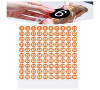 1000 PCS Round Number Sticker Consecutive 10 Sheets Vinyl Numbers Labels 1-100 Self-Adhesive Dot Stickers Decals for Inventory Indoor Outdoor Office Classroom Storage Organizing Boxes and More