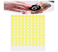 1000 PCS Round Number Sticker Consecutive 10 Sheets Vinyl Numbers Labels 1-100 Self-Adhesive Dot Stickers Decals for Inventory Indoor Outdoor Office Classroom Storage Organizing Boxes and More