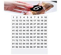 1000 PCS Round Number Sticker Consecutive 10 Sheets Vinyl Numbers Labels 1-100 Self-Adhesive Dot Stickers Decals for Inventory Indoor Outdoor Office Classroom Storage Organizing Boxes and More