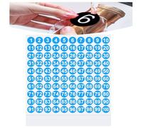 1000 PCS Round Number Sticker Consecutive 10 Sheets Vinyl Numbers Labels 1-100 Self-Adhesive Dot Stickers Decals for Inventory Indoor Outdoor Office Classroom Storage Organizing Boxes and More