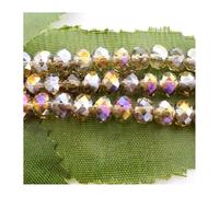 1000 perle di vetro rondelle di cristallo 5040 da 4 mm, colore base AB(AB411gray AB)