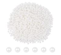 1000 perline artificiali da 4 mm, per fai da te, colore bianco, rotonde, per la creazione di gioielli, perline sfuse con fori, piccole perle artificiali per cucire bracciali, collane