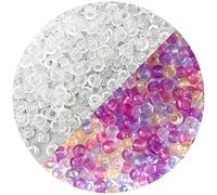 1000 perline per pony, 9 mm, in plastica UV, per collana, perline per capelli, trecce per ragazze, portachiavi, creazione di gioielli (cambia colore nell'ultravioletto)