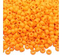 1000 perline pony, 9 mm, in plastica, color arcobaleno, perline per collane, perline per capelli, trecce, per ragazze, portachiavi, creazione di gioielli (arancione)