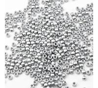 1000 perline pony in acrilico argento, 6 x 9 mm, sfuse per bracciali, collane, gioielli, orecchini, trecce per capelli