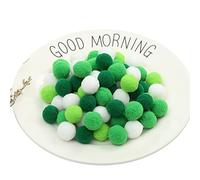 1000 Pezzi 10mm Pompon Cotone Pompom Palla Mini Ponpon Palline Decorativo Pom Pon Natalizi Pom Pom Colorati Piccoli Pon Pon Passamaneria Pompon Piccole Pon Pon Feltro Pompon per Fai da Te (Verde)
