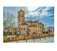 1000 pezzi (38 x 26 cm) di Puzzle per adulti: Paphos Lanaca St. Lazarus Church Puzzle Gioco Illustrazione Viaggio Memorie