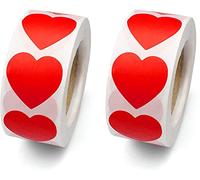 1000 pezzi adesivi cuore rosso adesivi a forma di cuore adesivi regali adesivi per matrimoni, san valentino, feste, buste, buste scrapbooking fai da te (500 pezzi