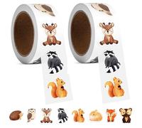 1000 Pezzi Adesivi per Ricompensa Animali Rotolo, 2.5cm Zoo Animale Rotolo Adesivi Con Motivi, Etichette Adesivi Animali Motivazionali, Autoadesivi Premio Stickers Bambini per Scuola, Classe, Feste