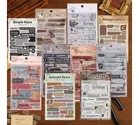 1000 Pezzi Adesivi Scrapbooking, Junk Journal Kit - 44 Fogli Stickers Scrapbooking, Estetica Retrò, Stili Multipli, Per Album Fotografici Fai Da Te, Quaderni Fatti A Mano, Bullet Journal