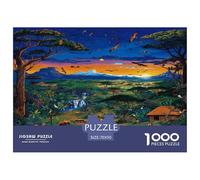 1000 Pezzi African Animals Puzzles Giochi-rompicapo Decora La Casa Wild Forest Puzzle Di Cartone Intrattenimento Creativo Per Adulti E Bambini 70x50cm/1000pcs