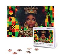 1000 pezzi Afro donne nere puzzle per adulti Bibbia America Regina africana puzzle donne nere citazioni ispiratrici puzzle in legno regali per amici di famiglia