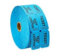 1000 Pezzi Biglietti della Lotteria, Multifunzionali Doppio Rotolo Lotteria Tickets Double Roll, Biglietti Numerati con Numerazione Consecutiva, Tickets Double Roll, Ideale per Eventi (Blu)