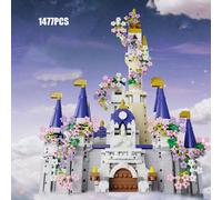1000+ pezzi Blocchi per costruire un castello, blocchi per castello da sogno ad alta difficoltà, giocattolo da costruzione per decorazione, castello magico fatto a mano per decorazione da scrivania, a