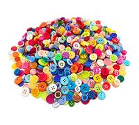 1000 Pezzi Bottoni Colorati, Colori e Dimensioni Miscelate Bottoni Artigianali, per Bambini DIY, Pittura, Decorazione Regalo, 9/10/11 cm