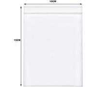 1000 Pezzi Buste Richiudibili con Zip a Pressione Trasparente, per Confetti, Alimenti e Altro, Spessore 30/50 Micron (10x15cm)