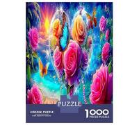 1000 Pezzi Butterfly Fairy Puzzle Decompressione Intellettuale Love of Flowers Puzzle Regalo Educativo Per Adulti Ragazzi Bambini 70x50cm/1000pcs
