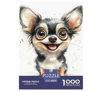 1000 Pezzi Chihuahua Puzzle Intrattenimento Creativo Attività Familiari Stimolanti Puzzle Cani di Alta Qualità per Adulti 38x26cm/1000pcs
