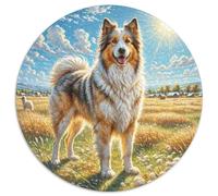 1000 Pezzi Circular Puzzle Central Asian Shepherd Dog Rompicapo Per Adulti E Bambini Amore Amico Festa Aziendale Gioco Familiare Ntelligence Relax 1000pcs (67.5x67.5cm)