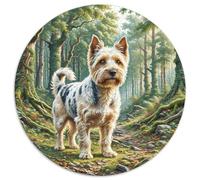 1000 Pezzi Circular Puzzle Cesky Terrier Rompicapo Per Adulti E Bambini Pet Dog PaesaggiClassici Regalo Rilassamento Giogo Da Tavolo Giochi Difficili 1000pcs (67.5x67.5cm)