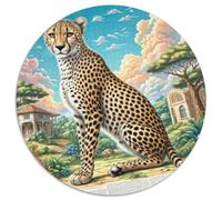 1000 Pezzi Circular Puzzle East African Cheetah Rompicapo Per Adulti E Bambini Animals Pets Cute Bambino Regalo Natale Collezione Circolare Amore Amico 1000pcs (67.5x67.5cm)