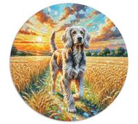 1000 Pezzi Circular Puzzle German Wirehaired Pointer Rompicapo Per Adulti E Bambini Collezione Circolare Amore Amico Festa Aziendale Gioco Familiare 1000pcs (67.5x67.5cm)
