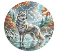 1000 Pezzi Circular Puzzle Japanese Spitz Rompicapo Per Adulti E Bambini Animals Pets Cute PaesaggiClassici Regalo Rilassamento Giogo Da Tavolo Giochi Difficili 1000pcs (67.5x67.5cm)