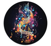 1000 Pezzi Circular Puzzle Music Note Rompicapo Per Adulti E Bambini Scenery Regalo Rilassamento Gioco Da Tavolo Difficile Giochi Intelligente 1000pcs (67.5x67.5cm)