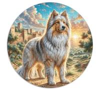1000 Pezzi Circular Puzzle Saluki Rompicapo Per Adulti E Bambini Pet Dog Relax PaesaggiClassici Regalo Rilassamento Gioco Da Tavolo 1000pcs (67.5x67.5cm)