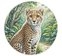 1000 Pezzi Circular Puzzle South African Cheetahs Rompicapo Per Adulti E Bambini Animals Pets Cute Creativo Colorato Giocattolo Regalo Bambino 1000pcs (67.5x67.5cm)