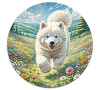 1000 Pezzi Circular Puzzle The Great Pyrenees Rompicapo Per Adulti E Bambini Pet Dog Amore Amico Festa Aziendale Gioco Familiare Relax 1000pcs (67.5x67.5cm)
