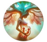 1000 Pezzi Circular Puzzle Tree of Life Rompicapo Per Adulti E Bambini Fantasy World Festa Aziendale Gioco Familiare Relax PaesaggiClassici 1000pcs (67.5x67.5cm)