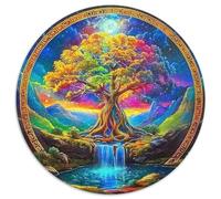 1000 Pezzi Circular Puzzle Tree of Life Rompicapo Per Adulti E Bambini Fantasy World PaesaggiClassici Regalo Rilassamento Gioco Da Tavolo Giochi 1000pcs (67.5x67.5cm)
