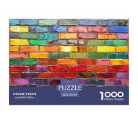 1000 Pezzi Colored Building Blocks Puzzles Giochi-rompicapo Decora La Casa Brick Wall Puzzle Di Cartone Intrattenimento Creativo Per Adulti E Bambini 70x50cm/1000pcs